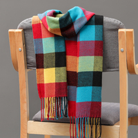 180*35cm zima mężczyźni szalik kobiety tassel krata cashmere klasyczne ciepłe kobiece szal jesień długi para wrap Unisex tłumik hidżab 5
